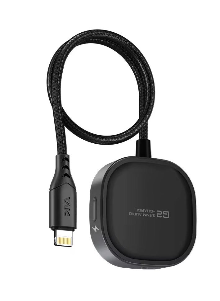 PIVA G2 iPhone AUX Lightning Converter Adapter Dongle – 3.5mm Headphone Jack with 21W Fast Charging, Lightweight Plug-and-Play Design, HD Clear Voice with Extra Bass, Zero Delay, Mic Supported, MFI-Certified Chipset – Compatible with iPhone 8, X, 11, 12, 13 & 14 Pro Max (Lightning + AUX) - Image 1
